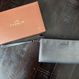 Coach Metallic Leather Wristlet Wallet